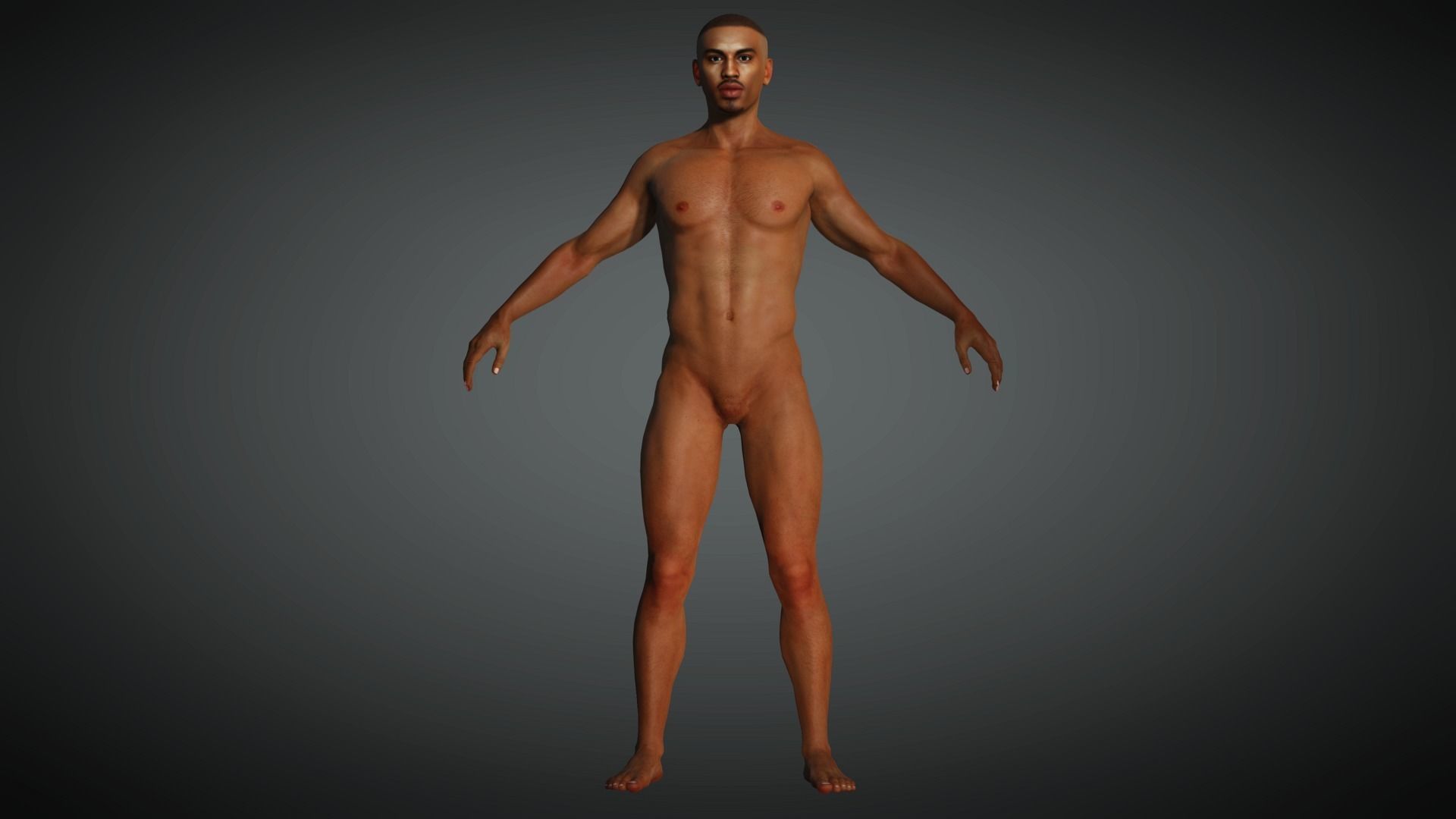 AAA Realistic Male Character 21 Low-poly 3D model_4