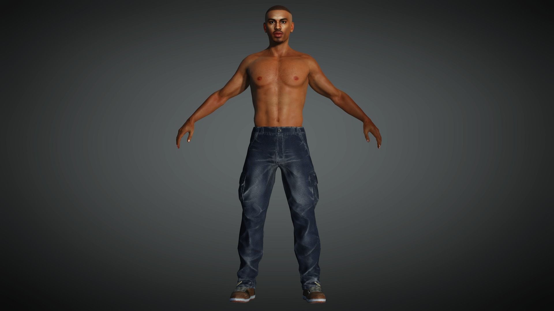 AAA Realistic Male Character 21 Low-poly 3D model_2