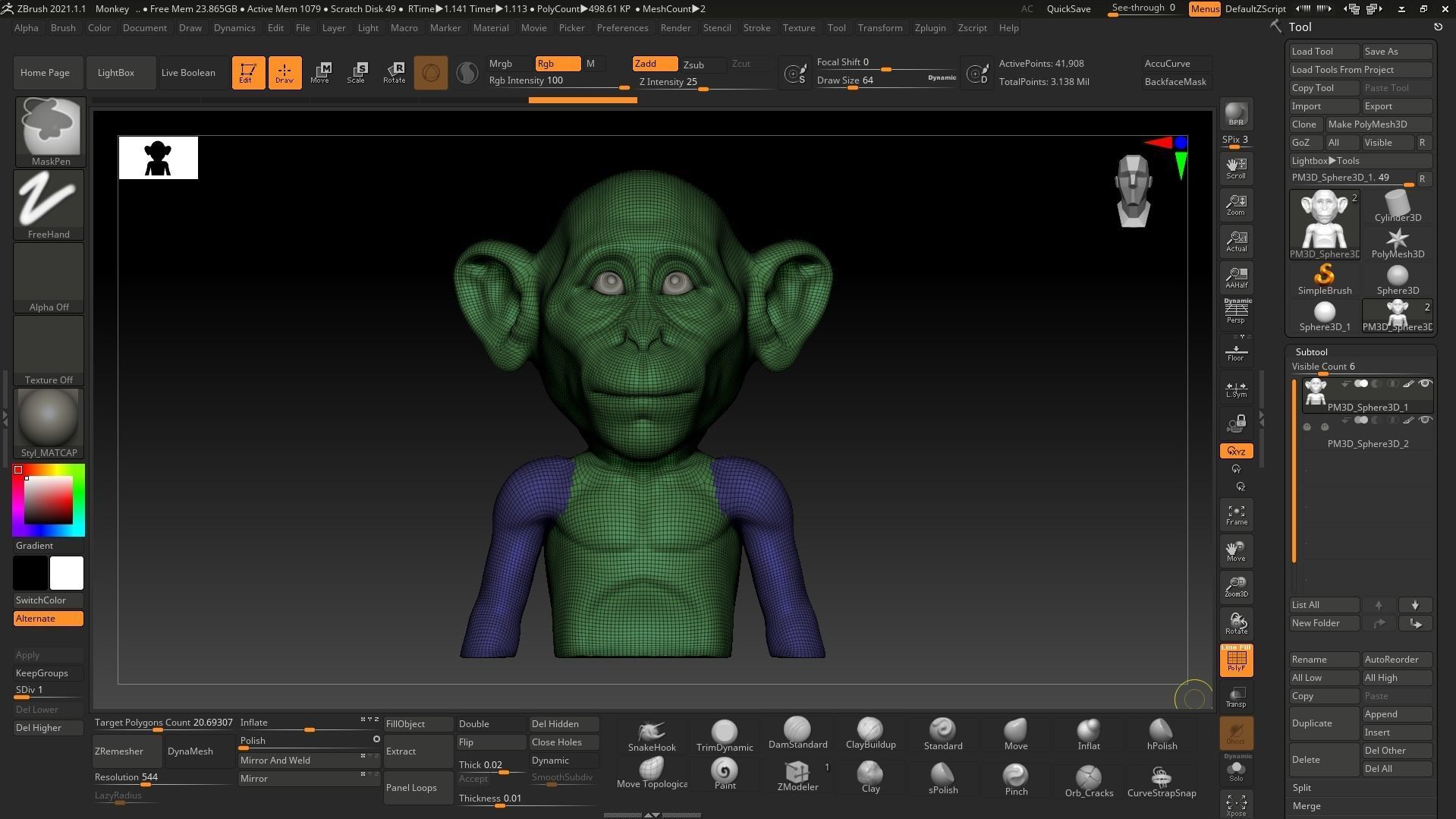Putin Baby Monkey 3D print model_4