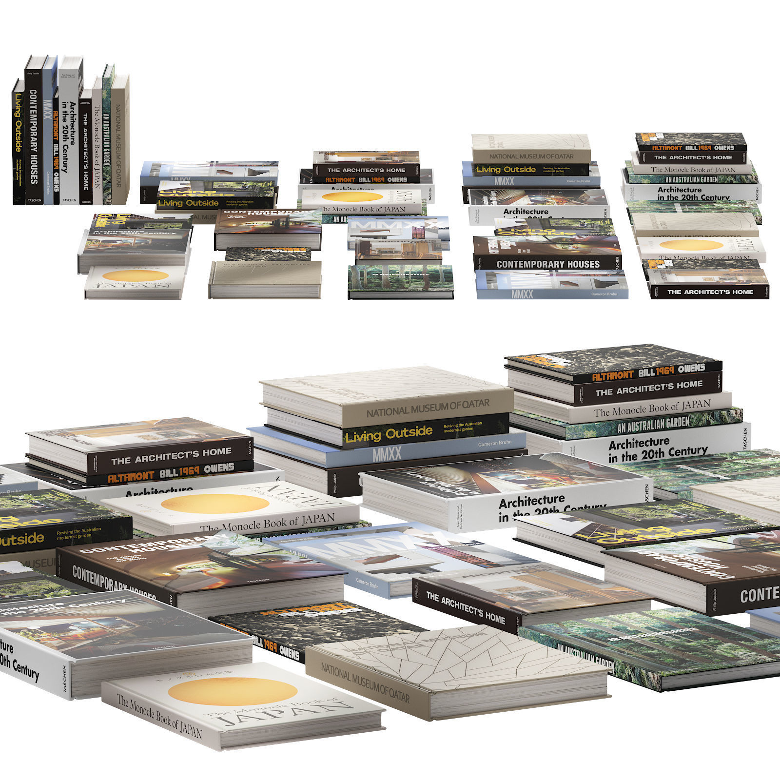 093 Decorative books set 15 Arch and Nature 01 3D model_18