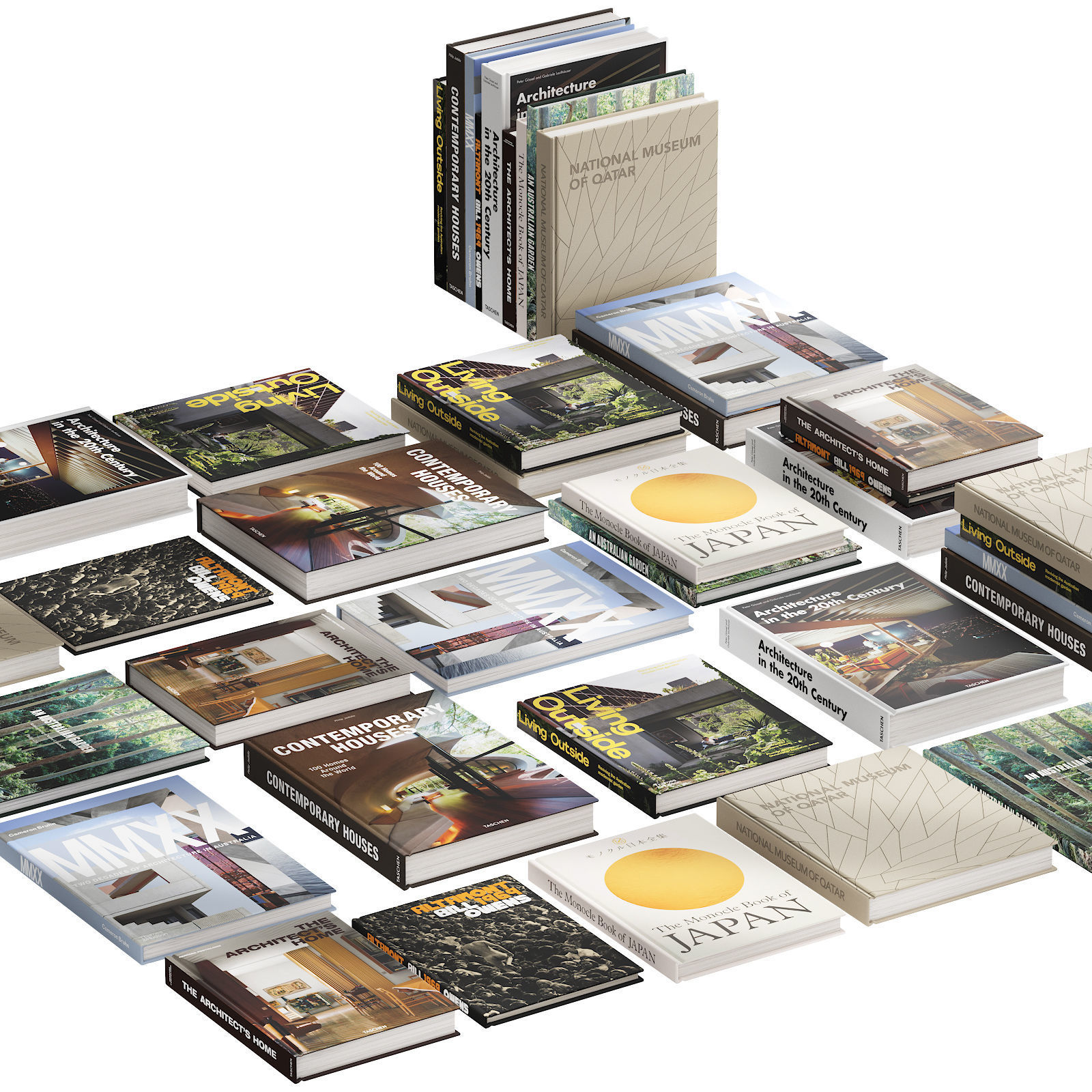 093 Decorative books set 15 Arch and Nature 01 3D model_17