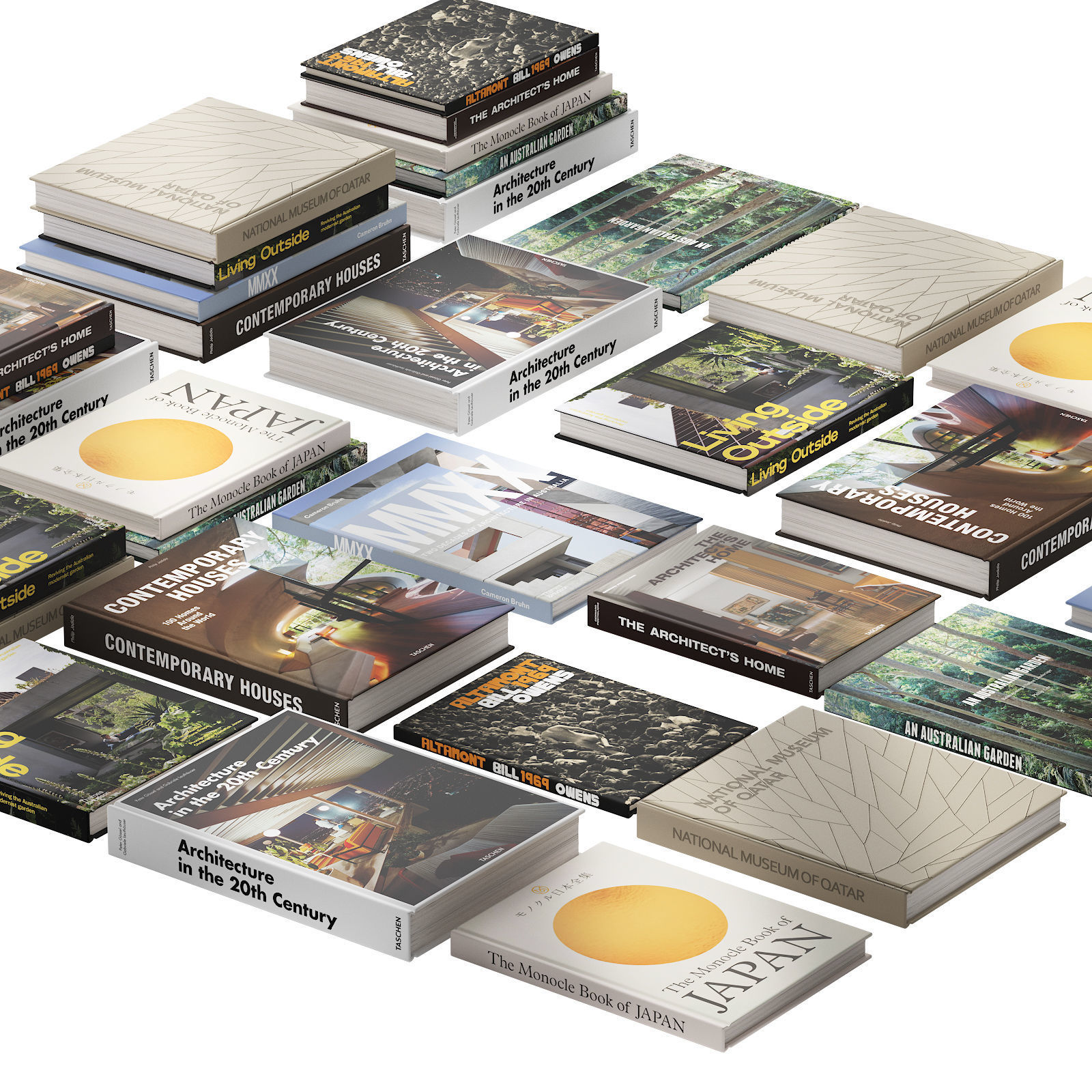 093 Decorative books set 15 Arch and Nature 01 3D model_16