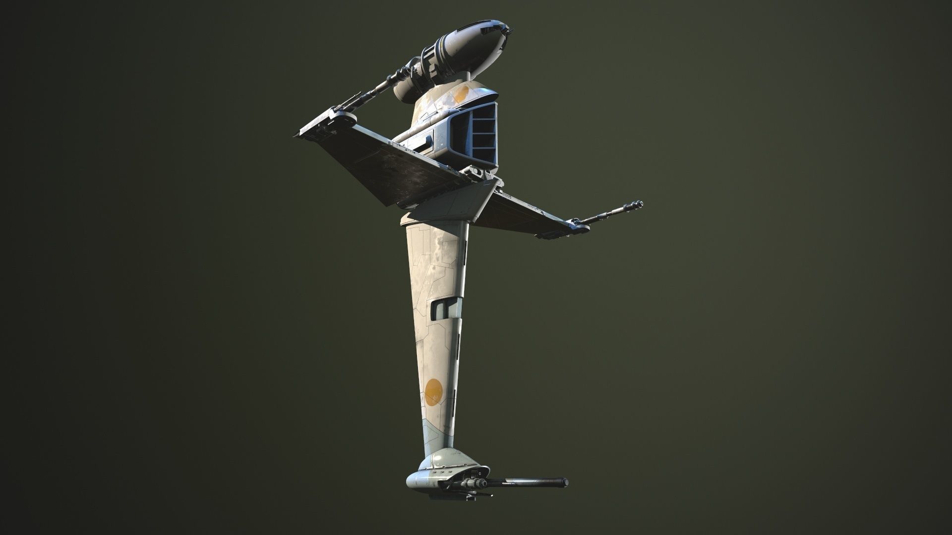 B Wing Star Wars 3D model_3