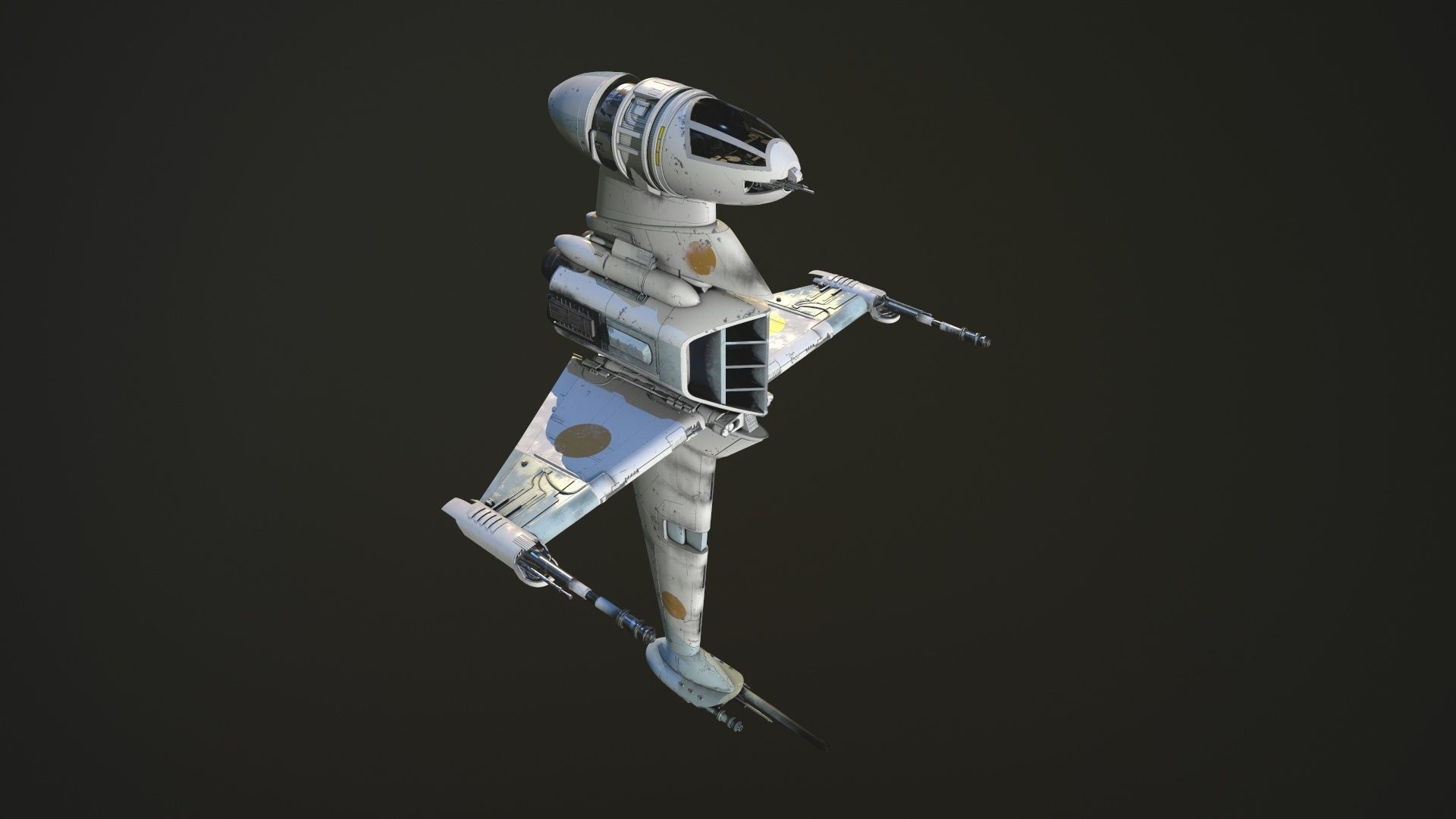 B Wing Star Wars 3D model_4