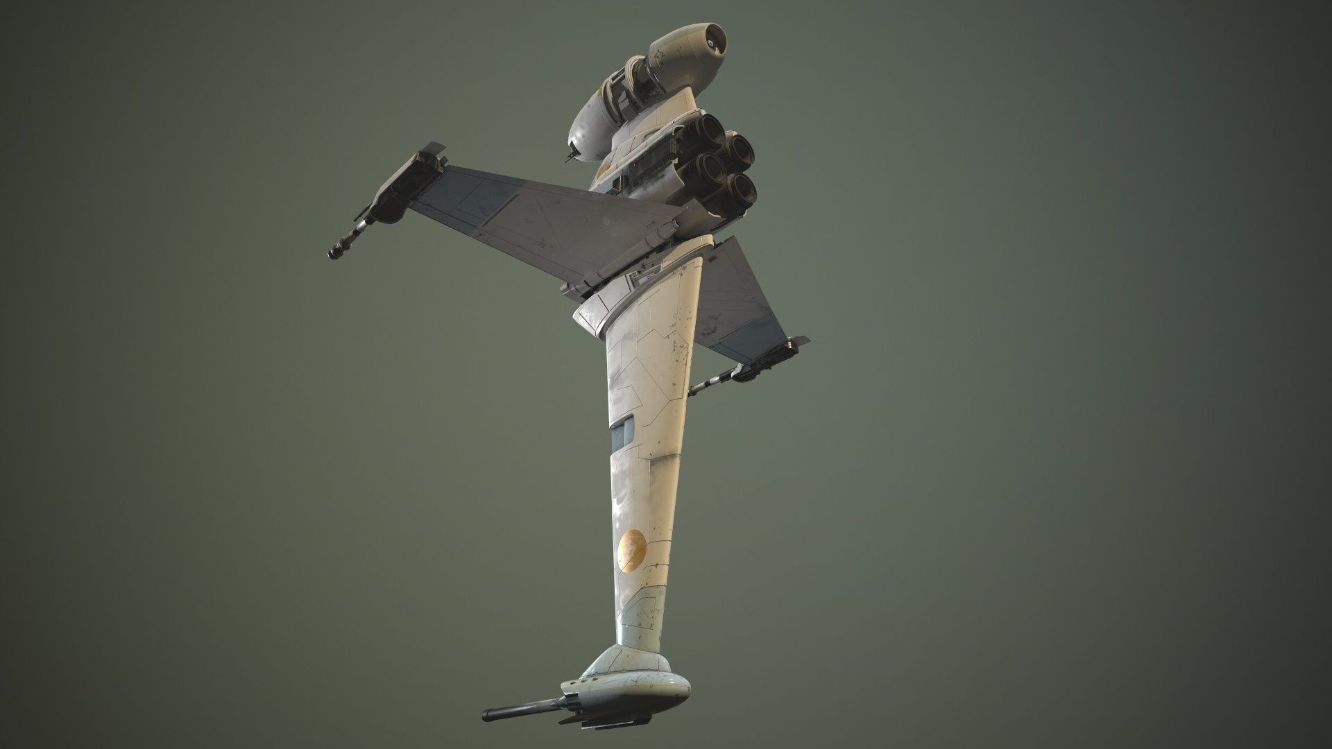 B Wing Star Wars 3D model_6