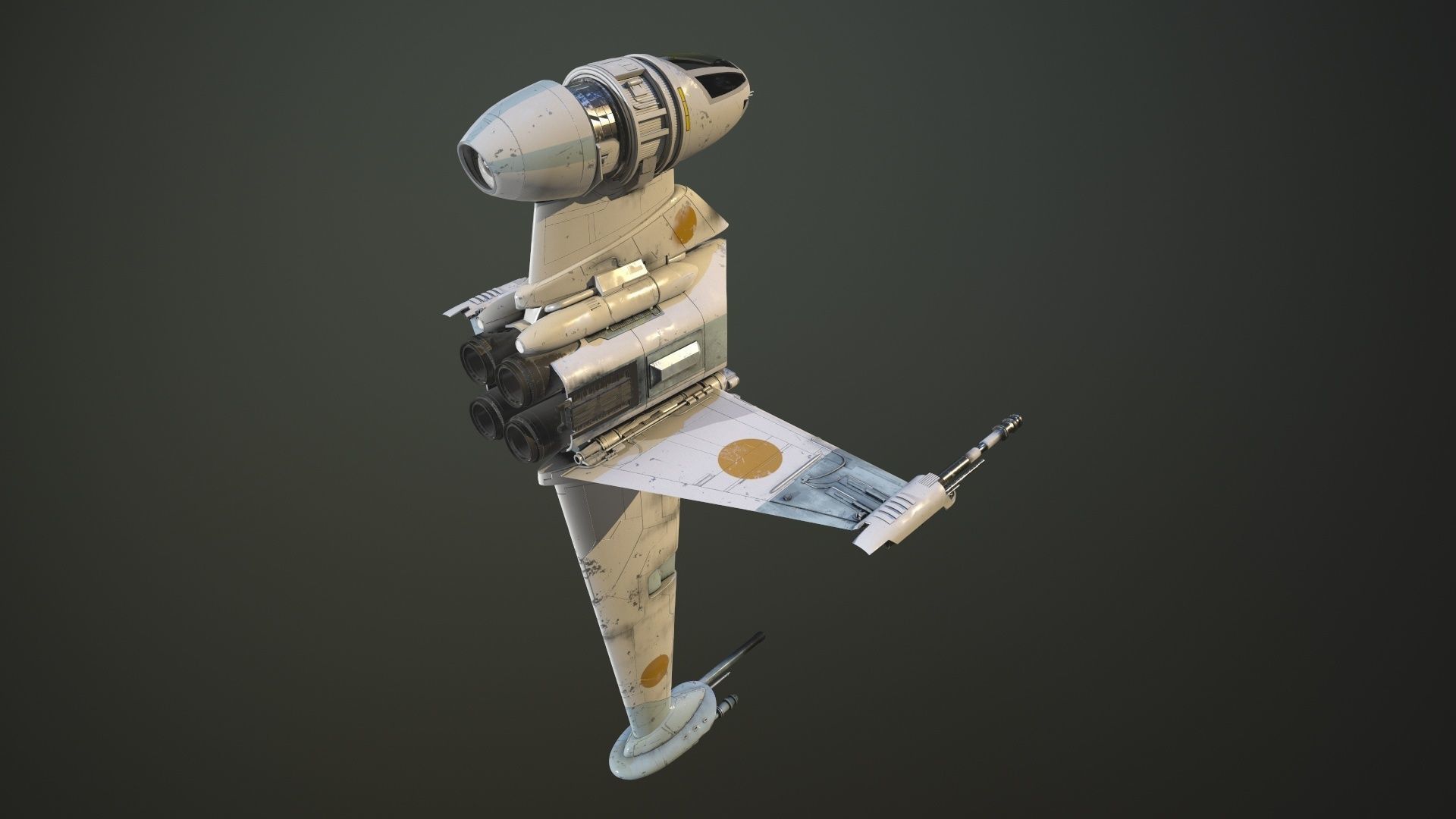 B Wing Star Wars 3D model_5