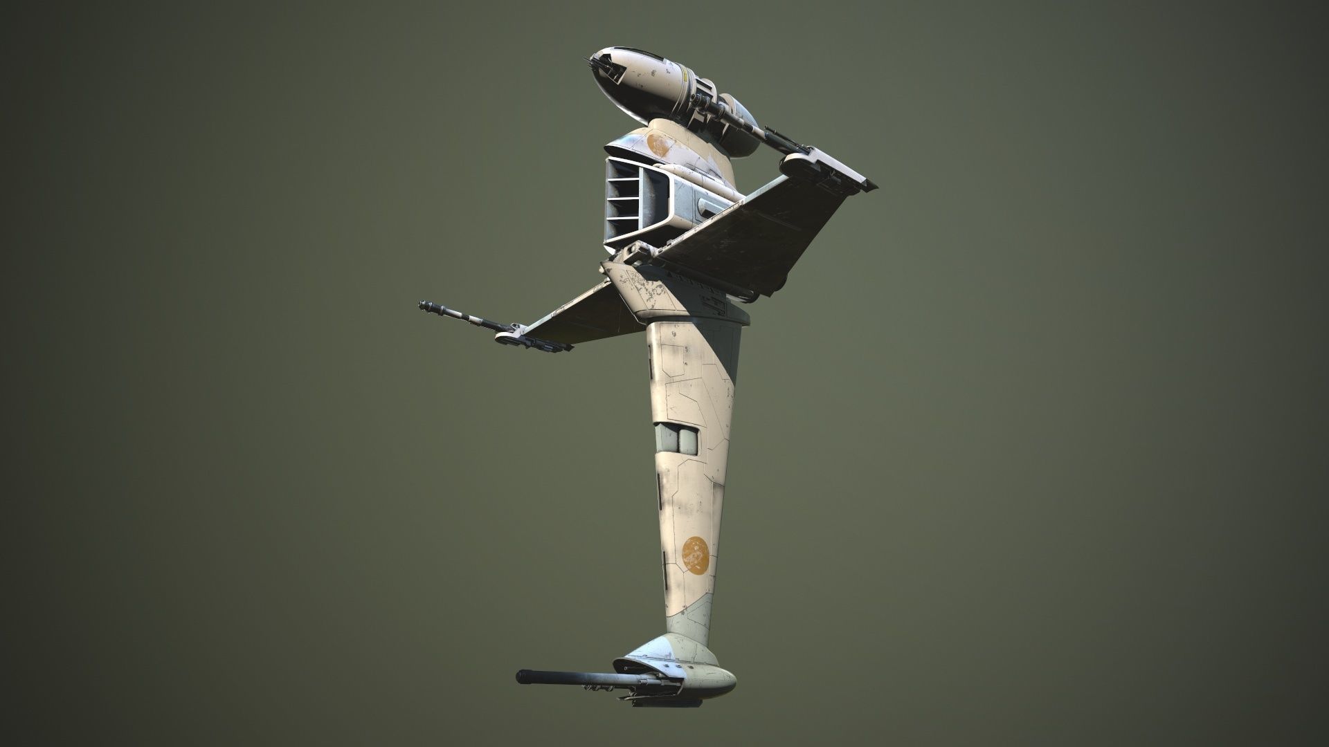 B Wing Star Wars 3D model_2
