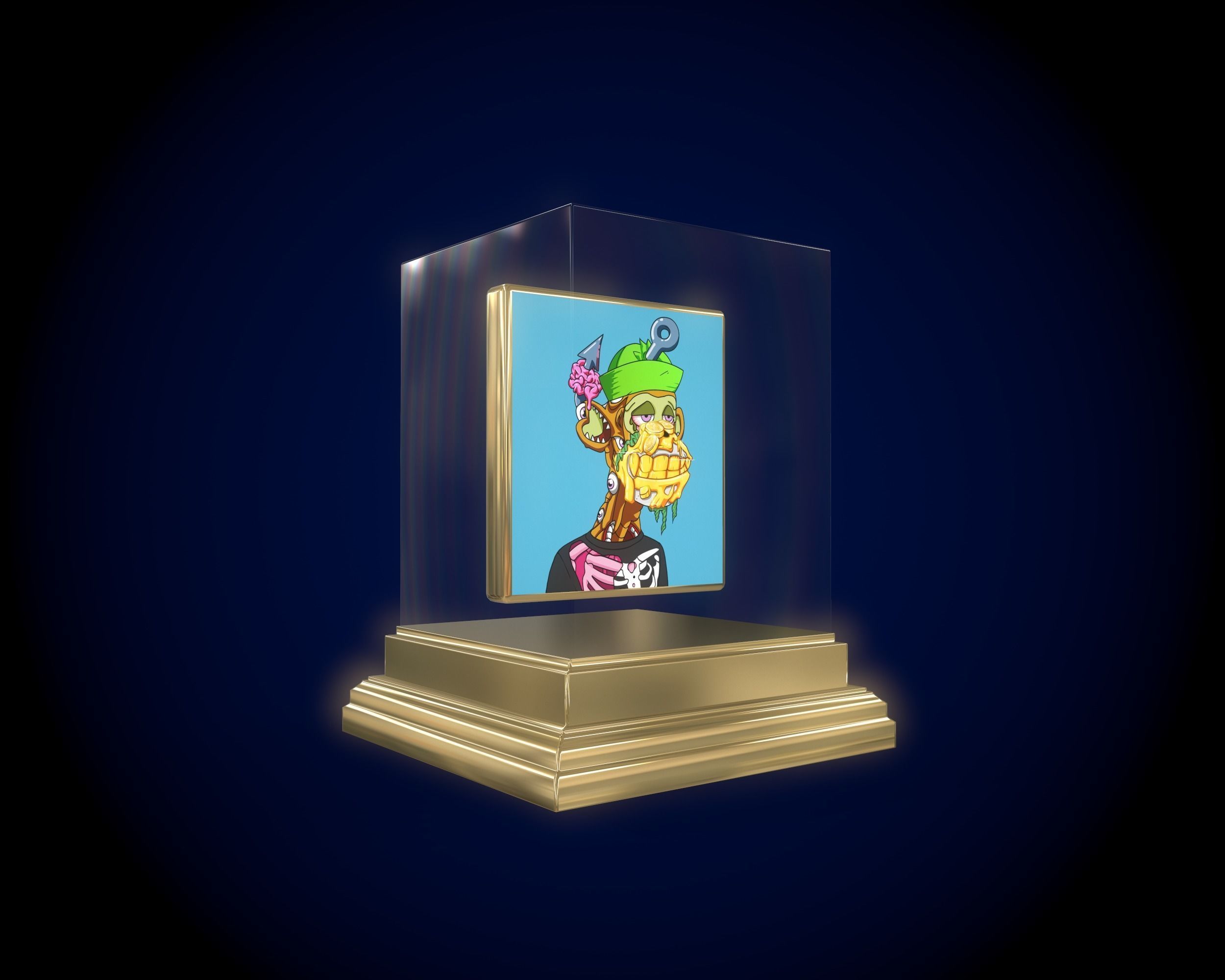 Mutant Ape 10 Gold Club Low-poly 3D model_4