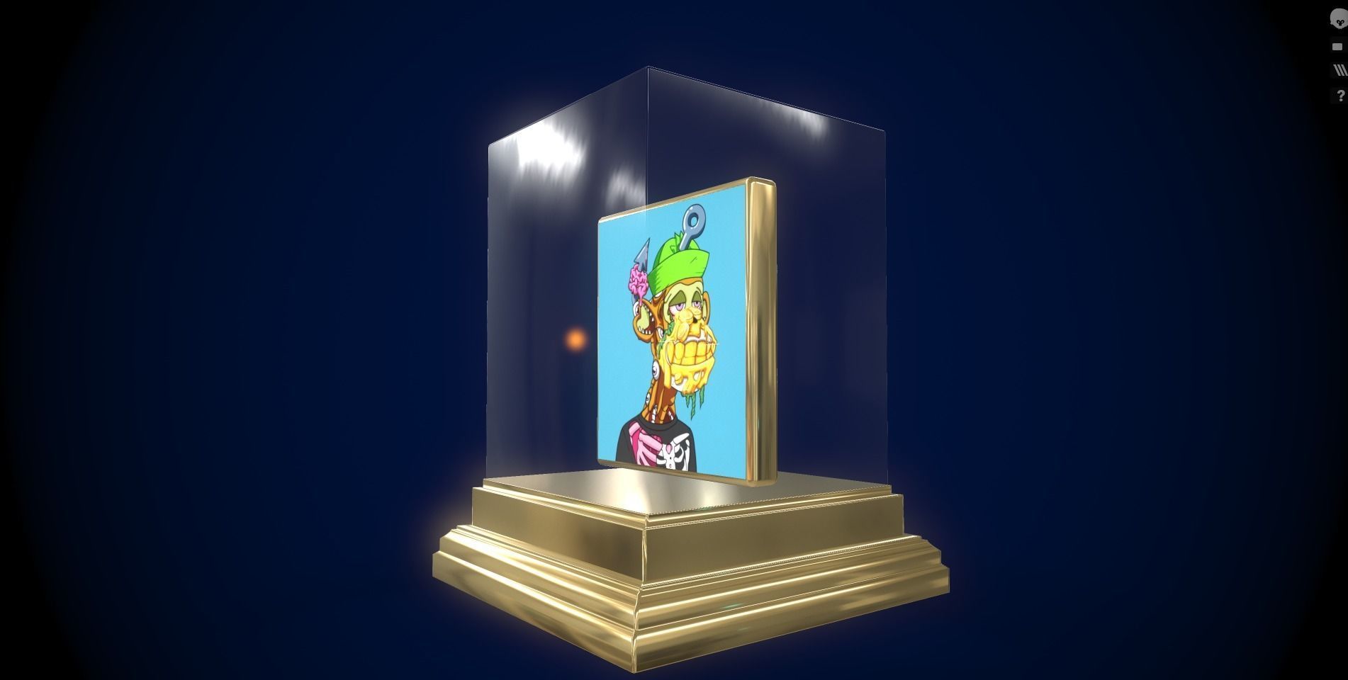 Mutant Ape 10 Gold Club Low-poly 3D model_2