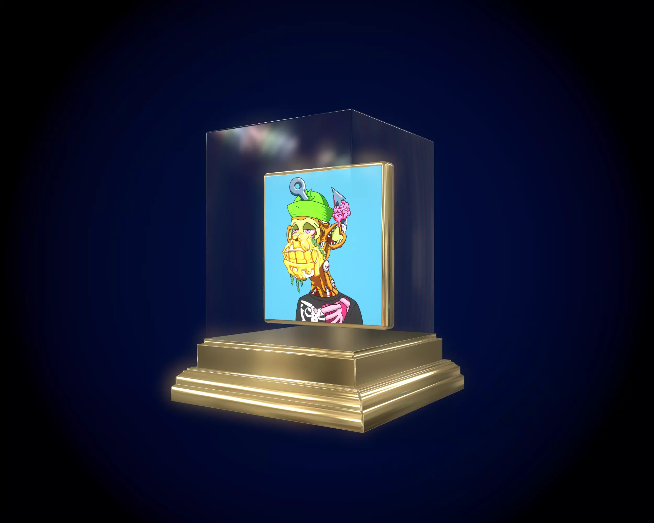 Mutant Ape 10 Gold Club Low-poly 3D model_0