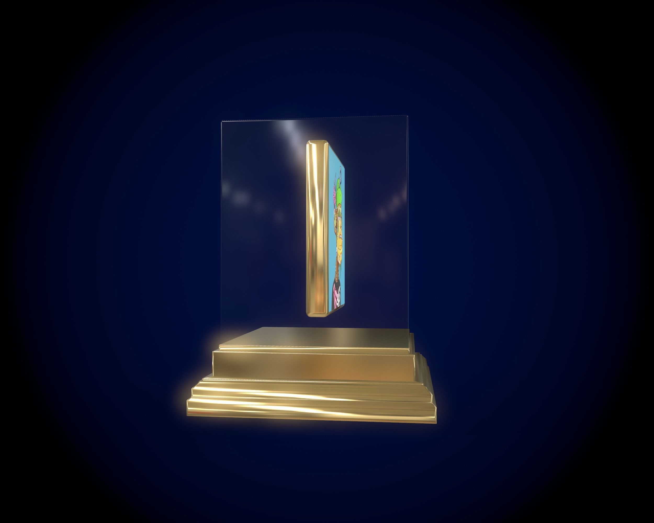 Mutant Ape 10 Gold Club Low-poly 3D model_7