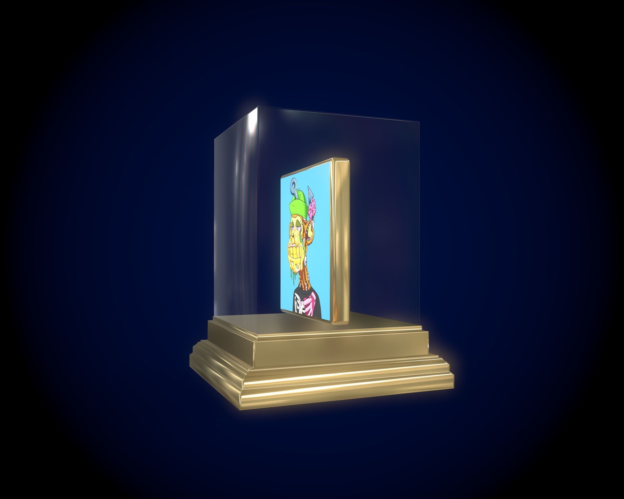 Mutant Ape 10 Gold Club Low-poly 3D model_9