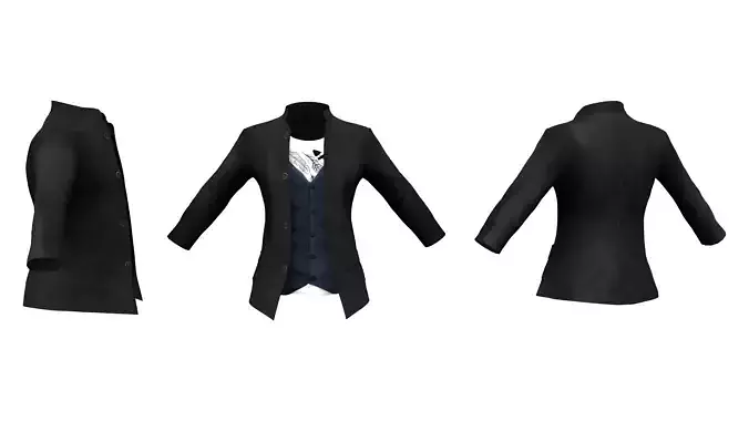 Mens Slim Fit Standing Collar Jacket With Top