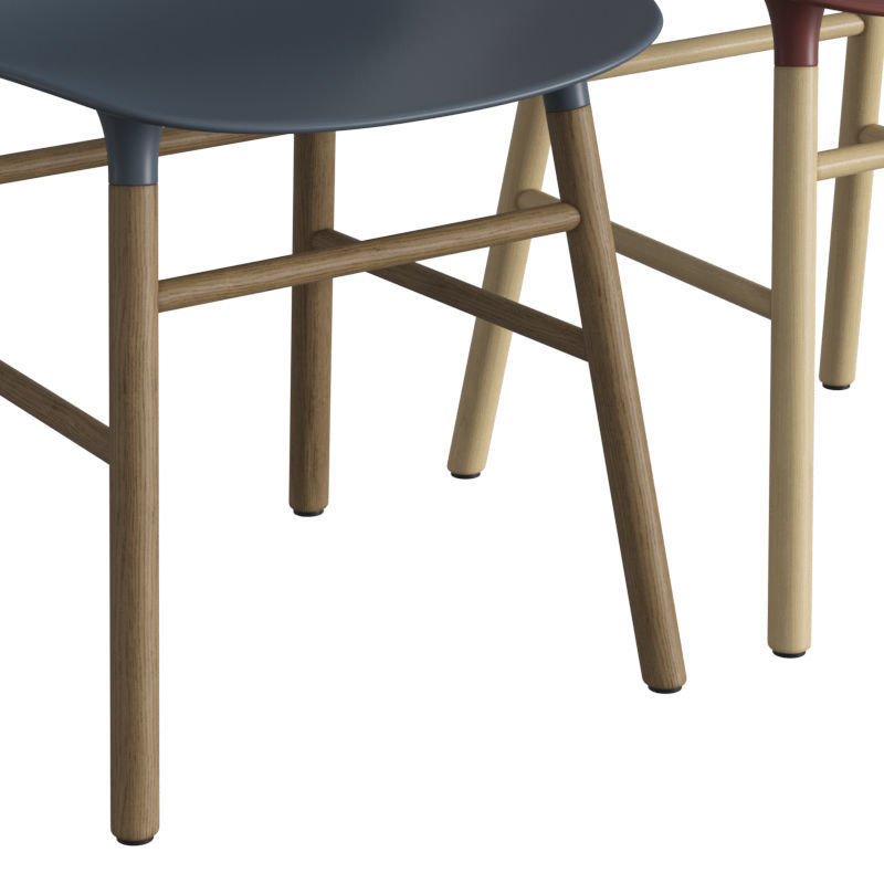 Form Chair Oak 3D model_3