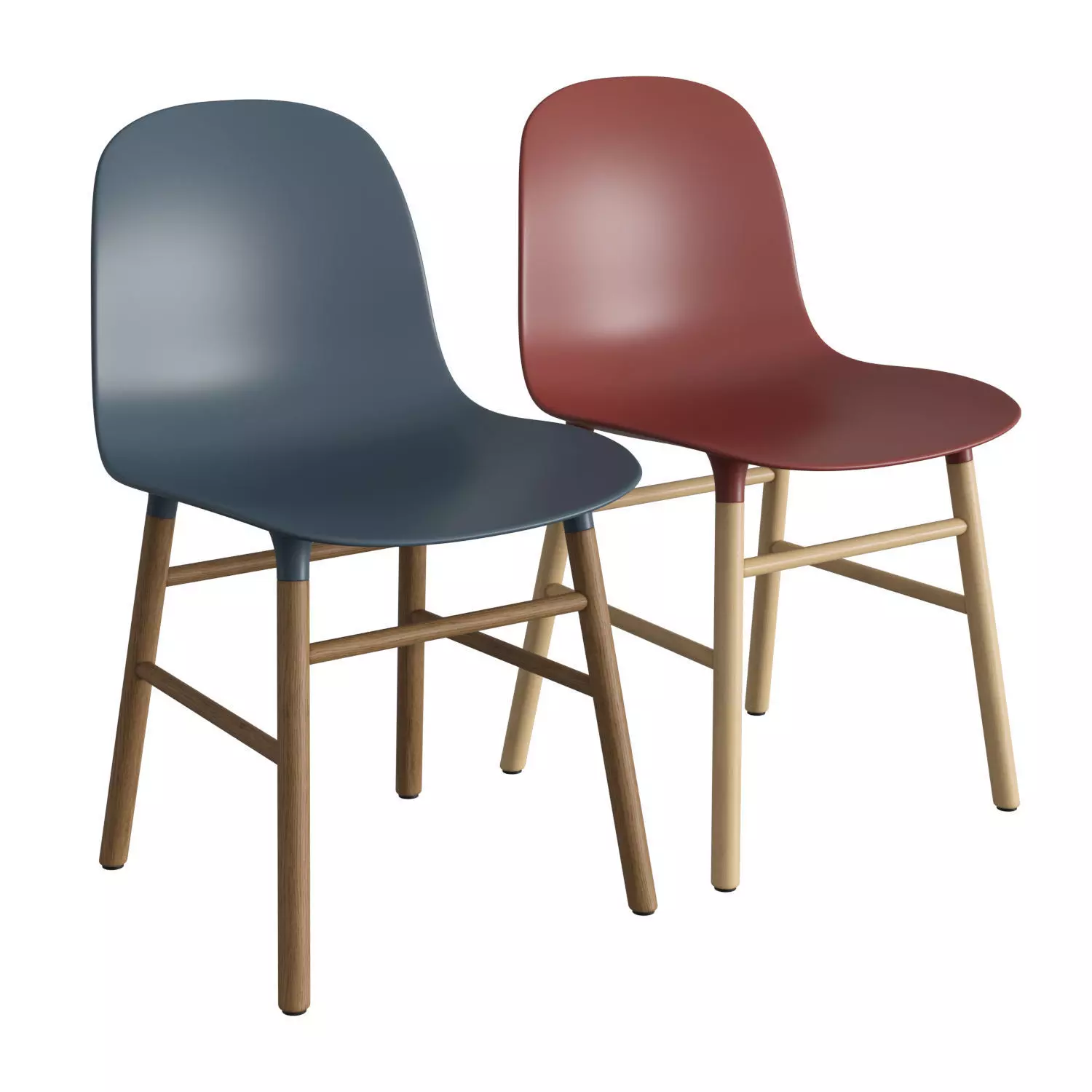Form Chair Oak 3D model_0