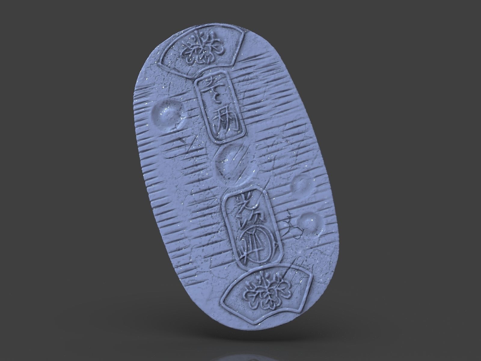 Gold Coin Koban 3D print model_16