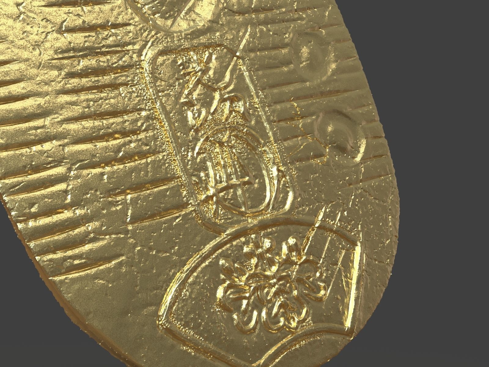 Gold Coin Koban 3D print model_11