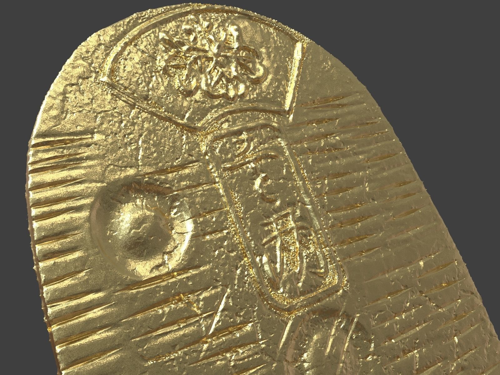Gold Coin Koban 3D print model_10