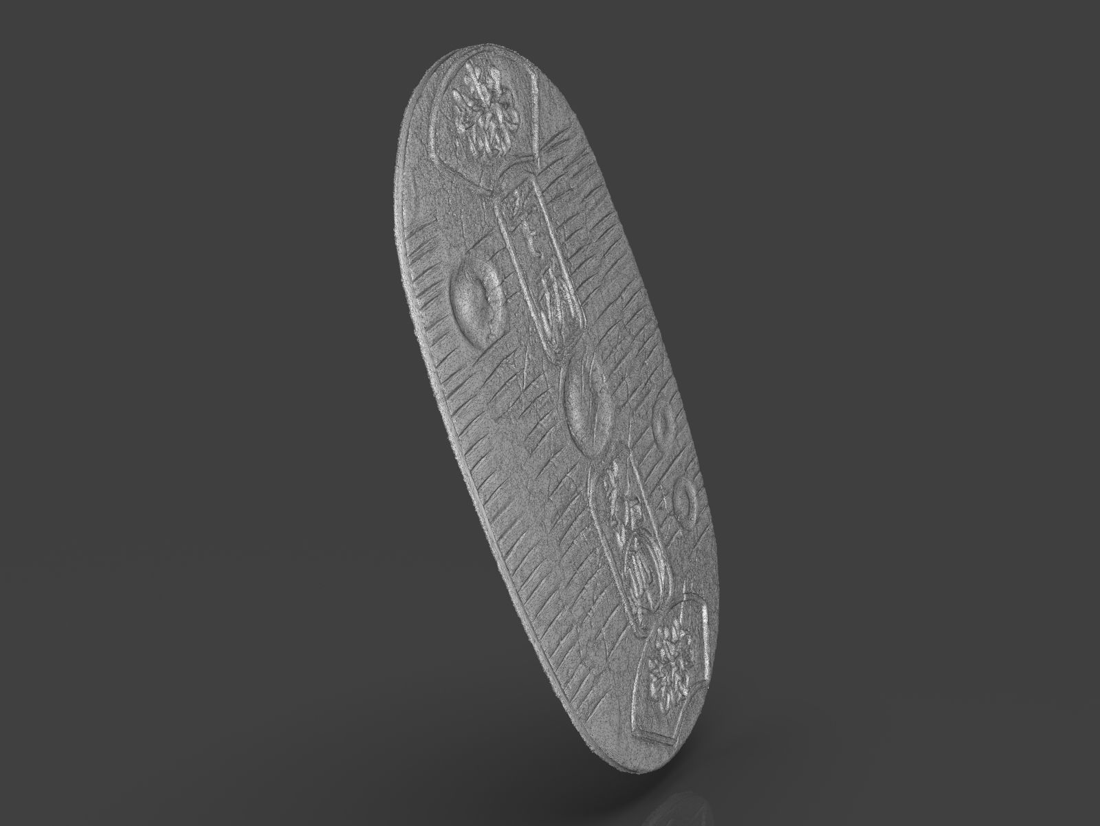 Gold Coin Koban 3D print model_32