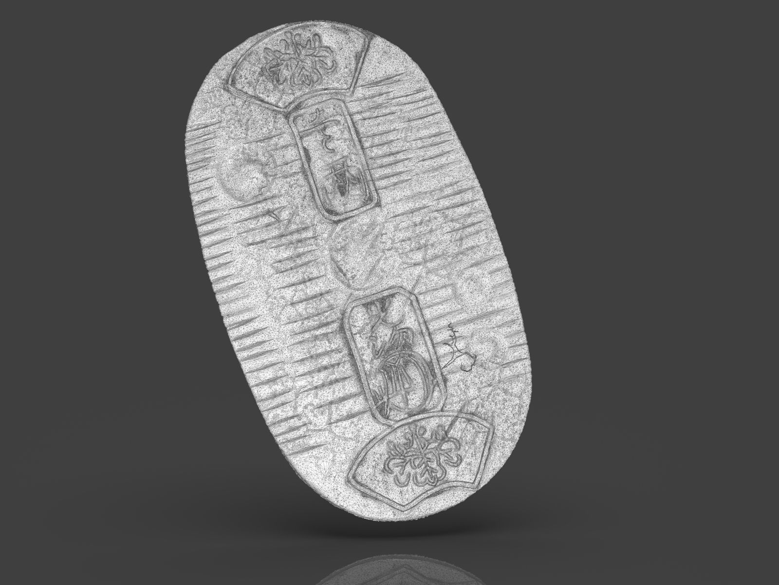 Gold Coin Koban 3D print model_30