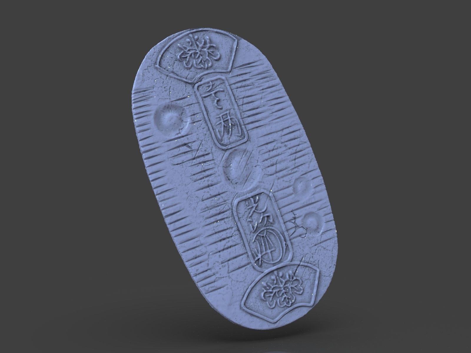 Gold Coin Koban 3D print model_24