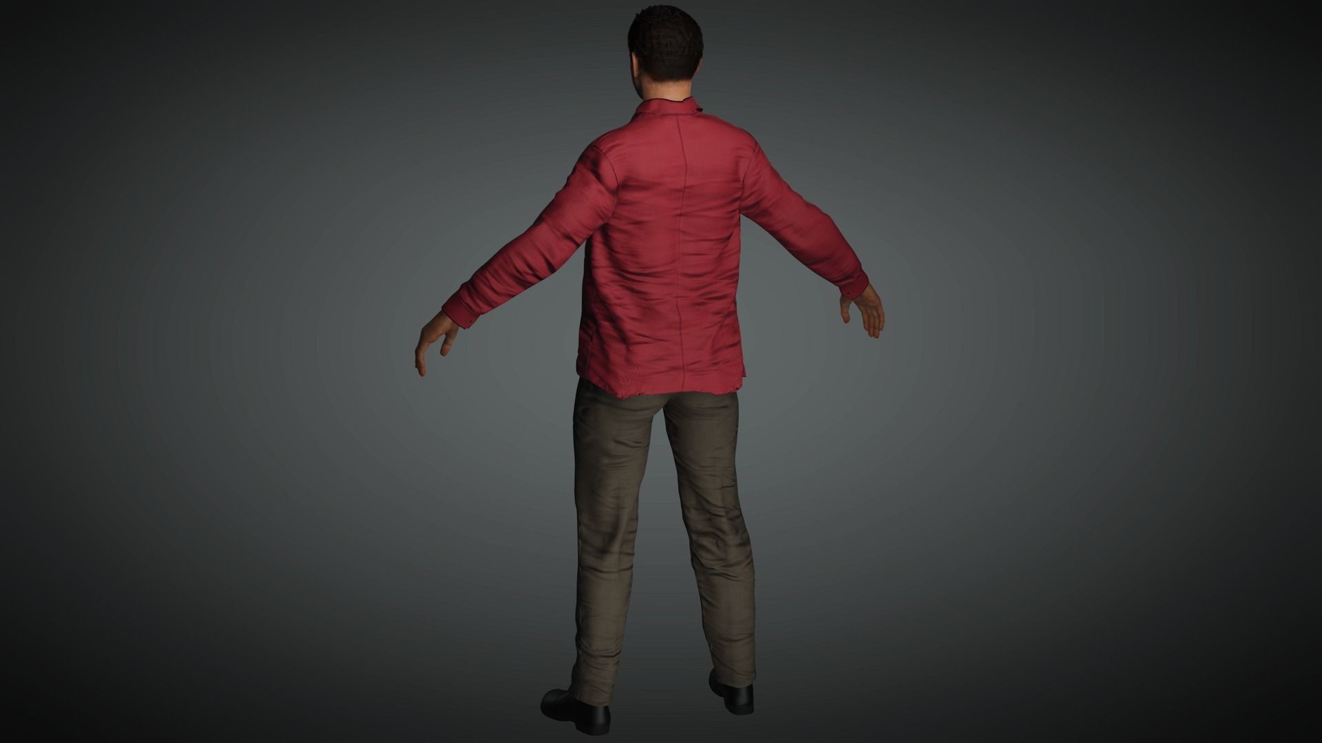 AAA Realistic Male Character 23 Low-poly 3D model_7
