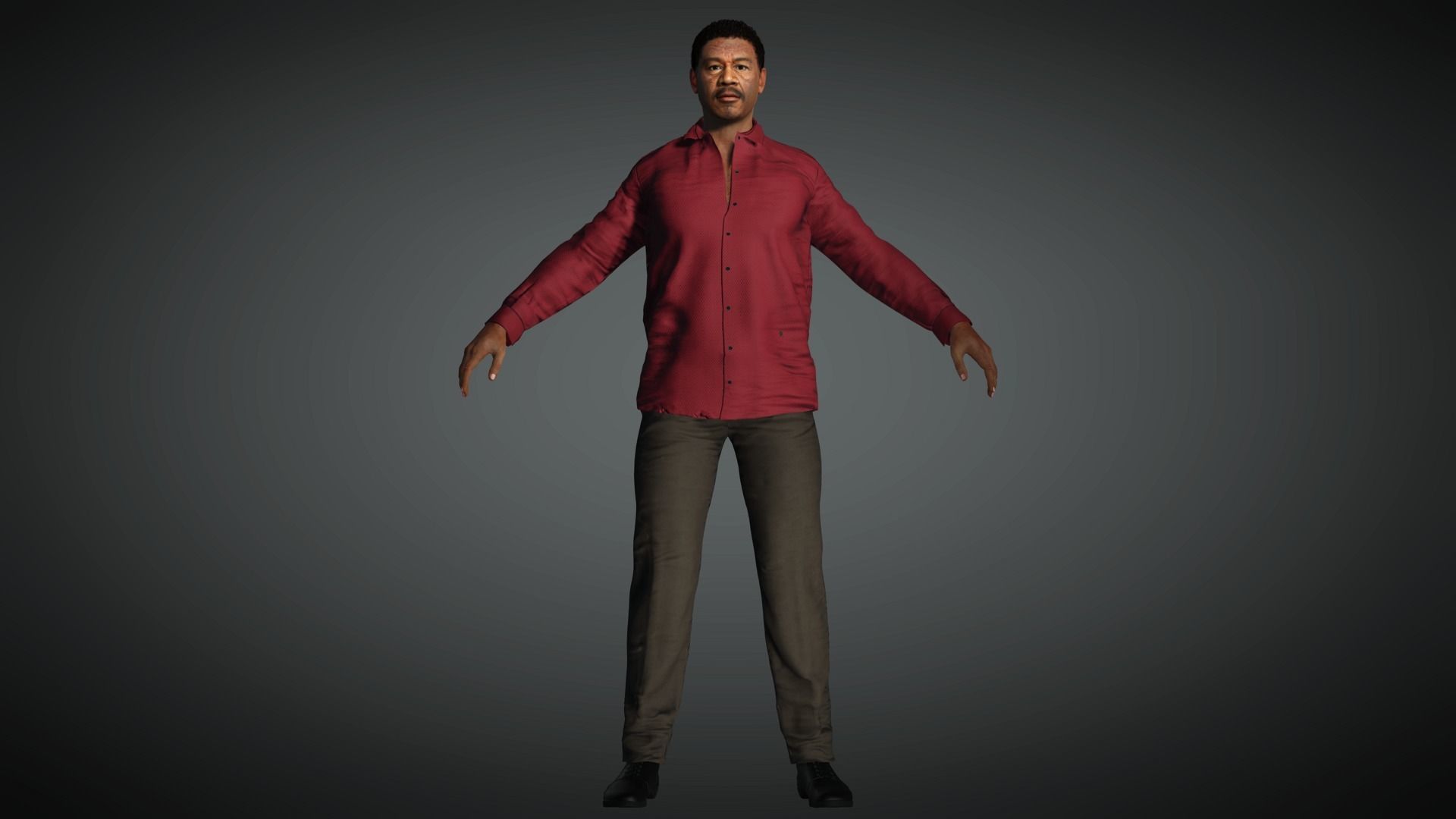 AAA Realistic Male Character 23 Low-poly 3D model_2