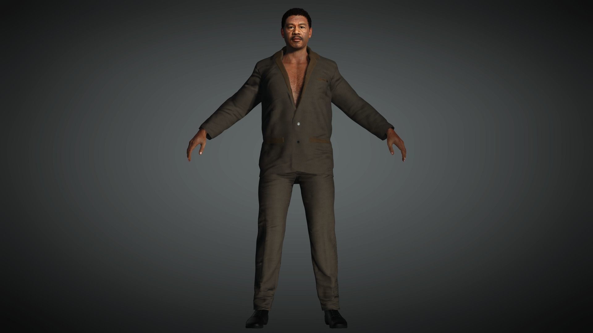 AAA Realistic Male Character 23 Low-poly 3D model_4