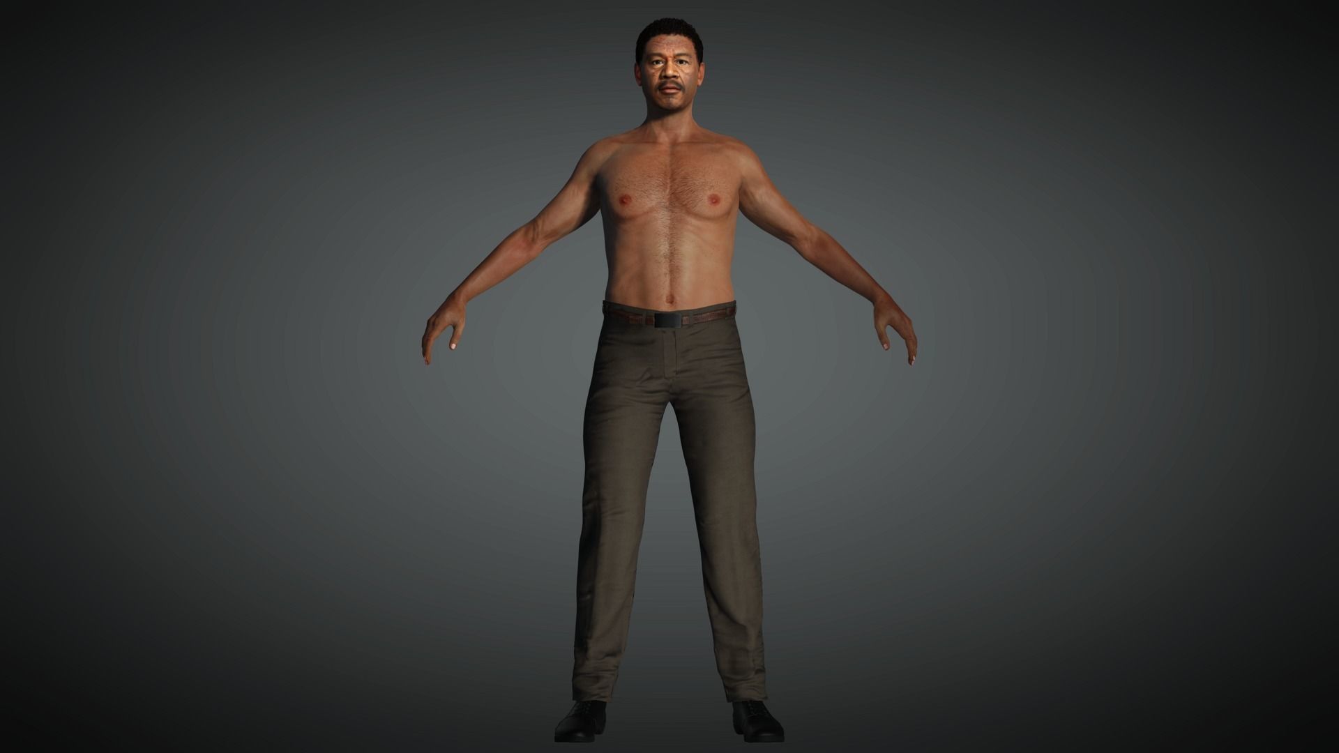 AAA Realistic Male Character 23 Low-poly 3D model_3
