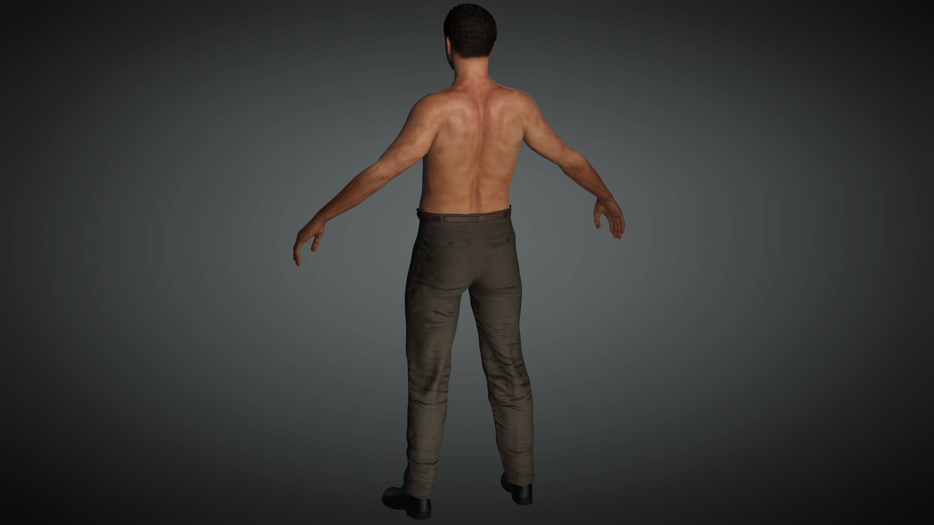 AAA Realistic Male Character 23 Low-poly 3D model_8