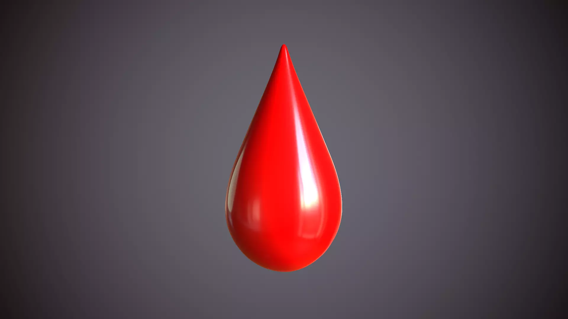 Blood Drop Low-poly 3D model_0