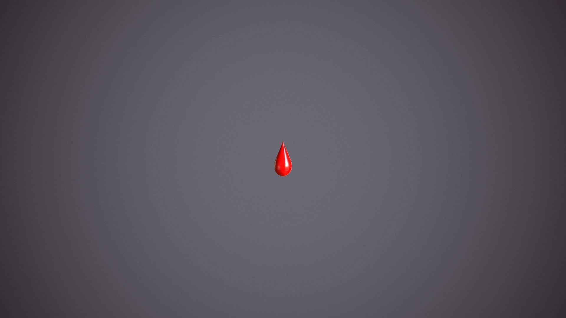 Blood Drop Low-poly 3D model_1
