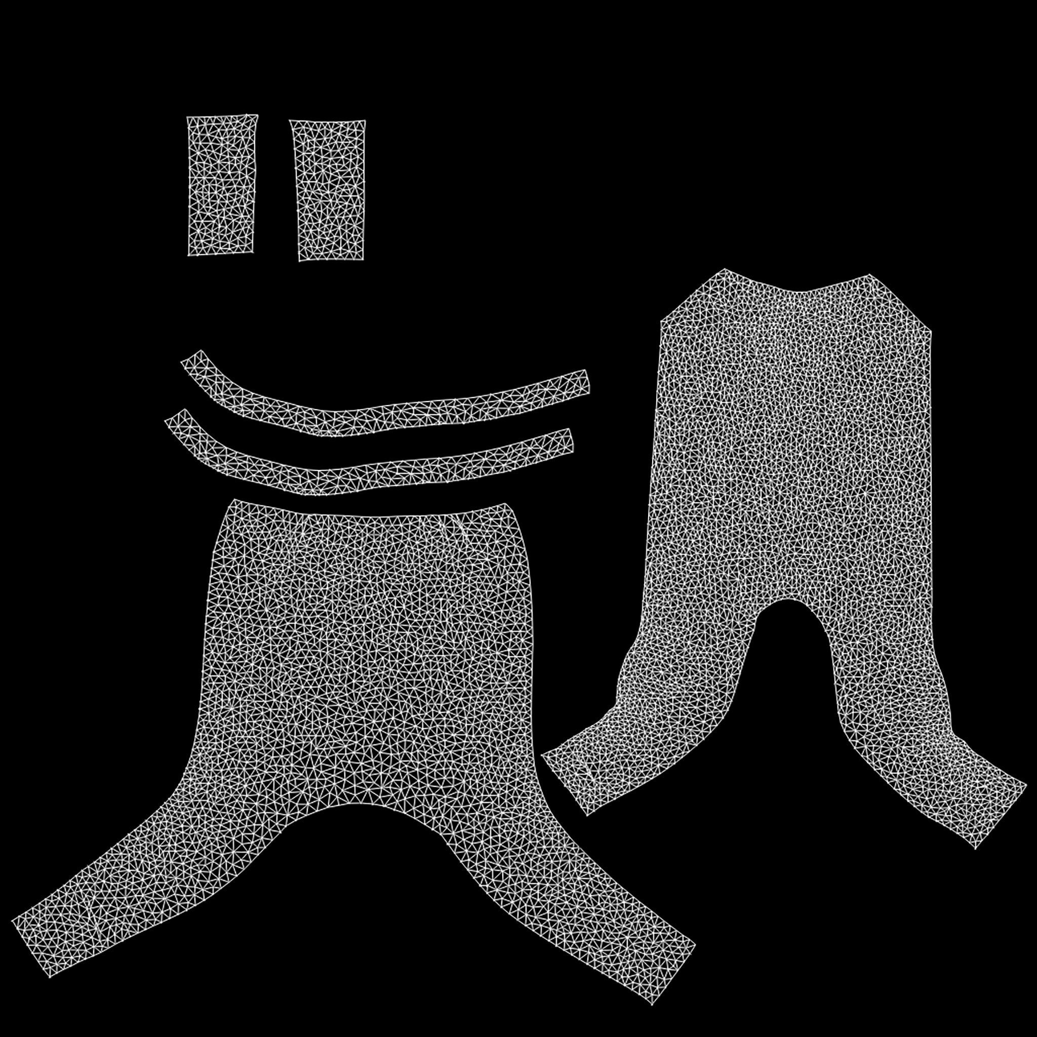 Ladies Baggy Harem Pants Low-poly 3D model_11