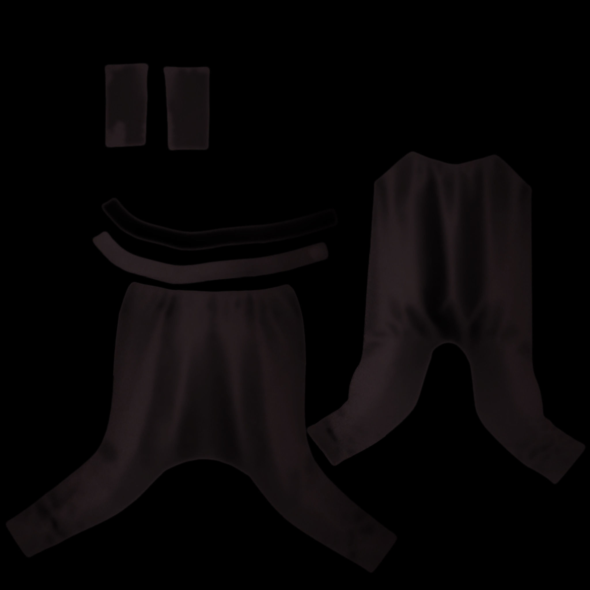 Ladies Baggy Harem Pants Low-poly 3D model_6