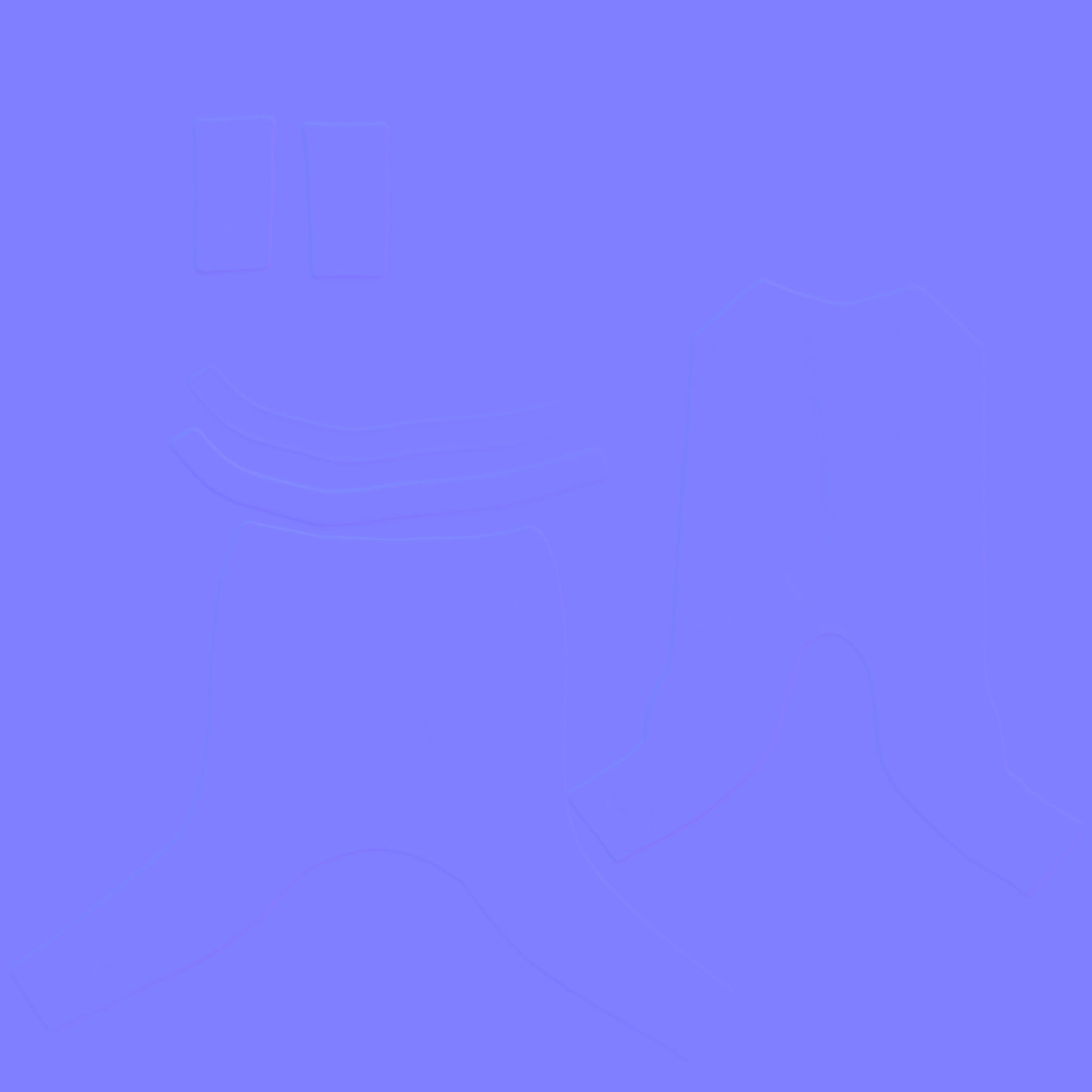 Ladies Baggy Harem Pants Low-poly 3D model_8