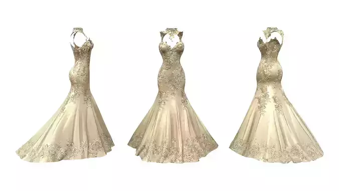 High Neck Mermaid Dress