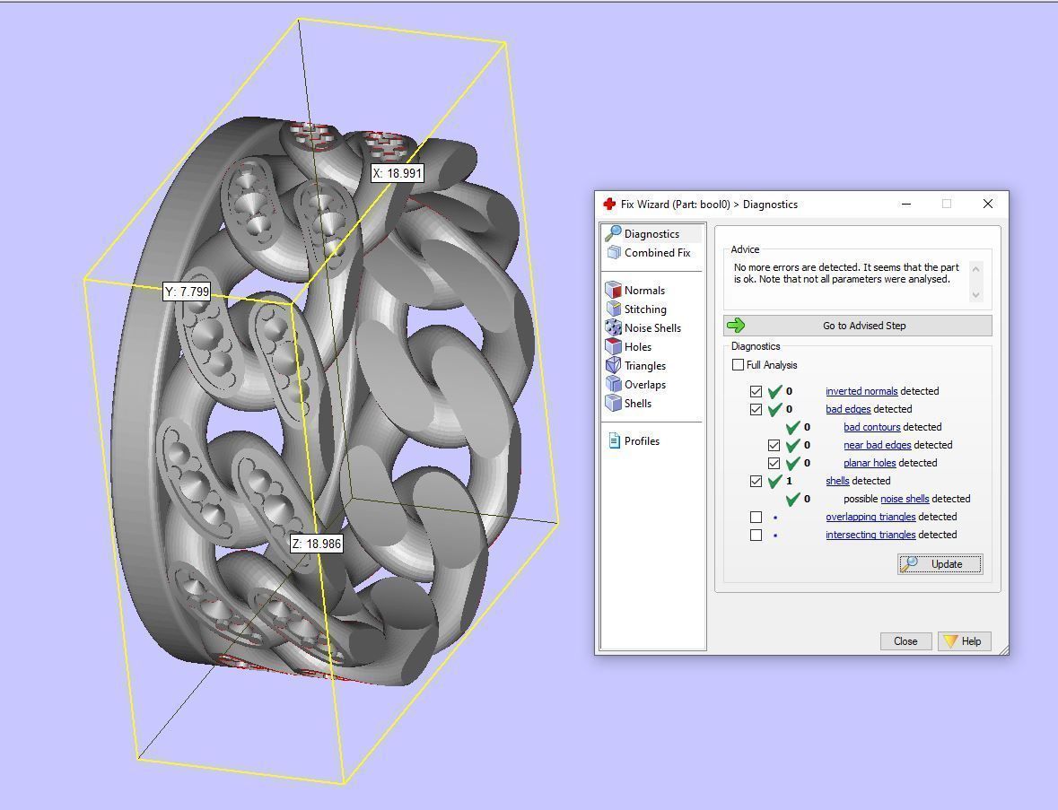 Ring in the form of a cuban chain 3D print model_9