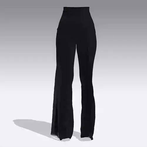 PANT LONG FLARED SLIT PEPLUM PANT MODERN LOOK