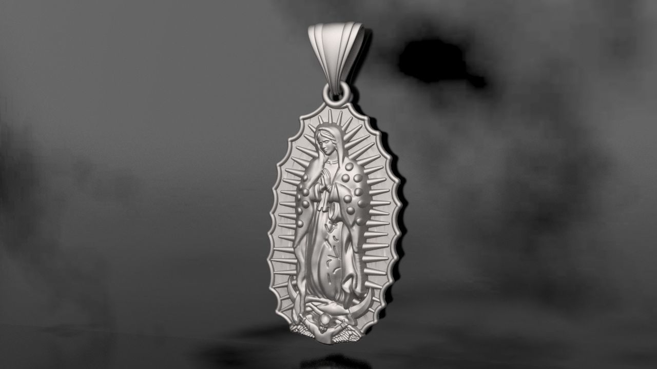 Our Lady of Guadalupe Medallion Set Virgin Mary New Frame 3D print model_3