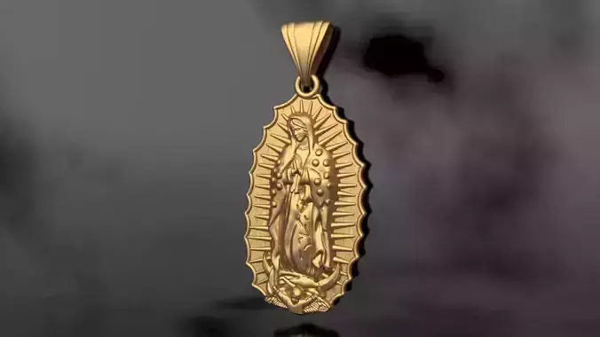 Our Lady of Guadalupe Medallion Set Virgin Mary New Frame