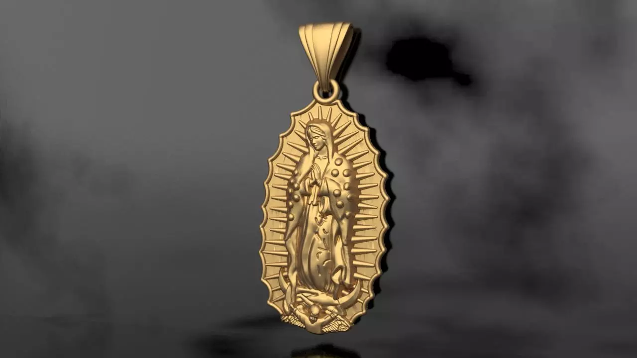 Our Lady of Guadalupe Medallion Set Virgin Mary New Frame 3D print model_0