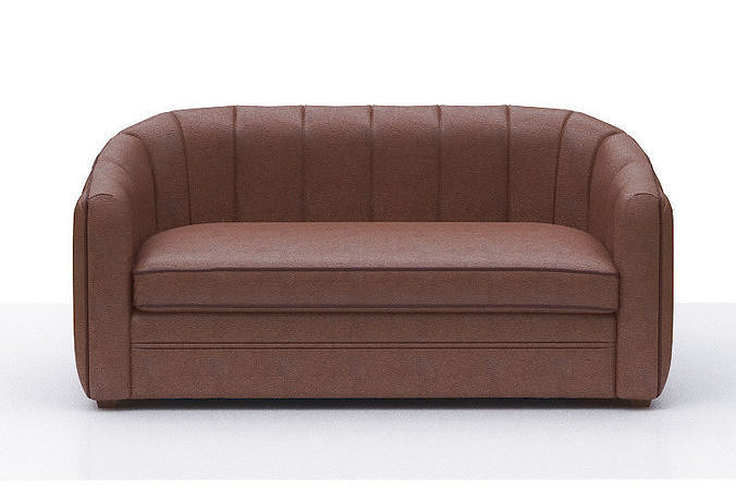 Leather Sofa Low-poly 3D model
