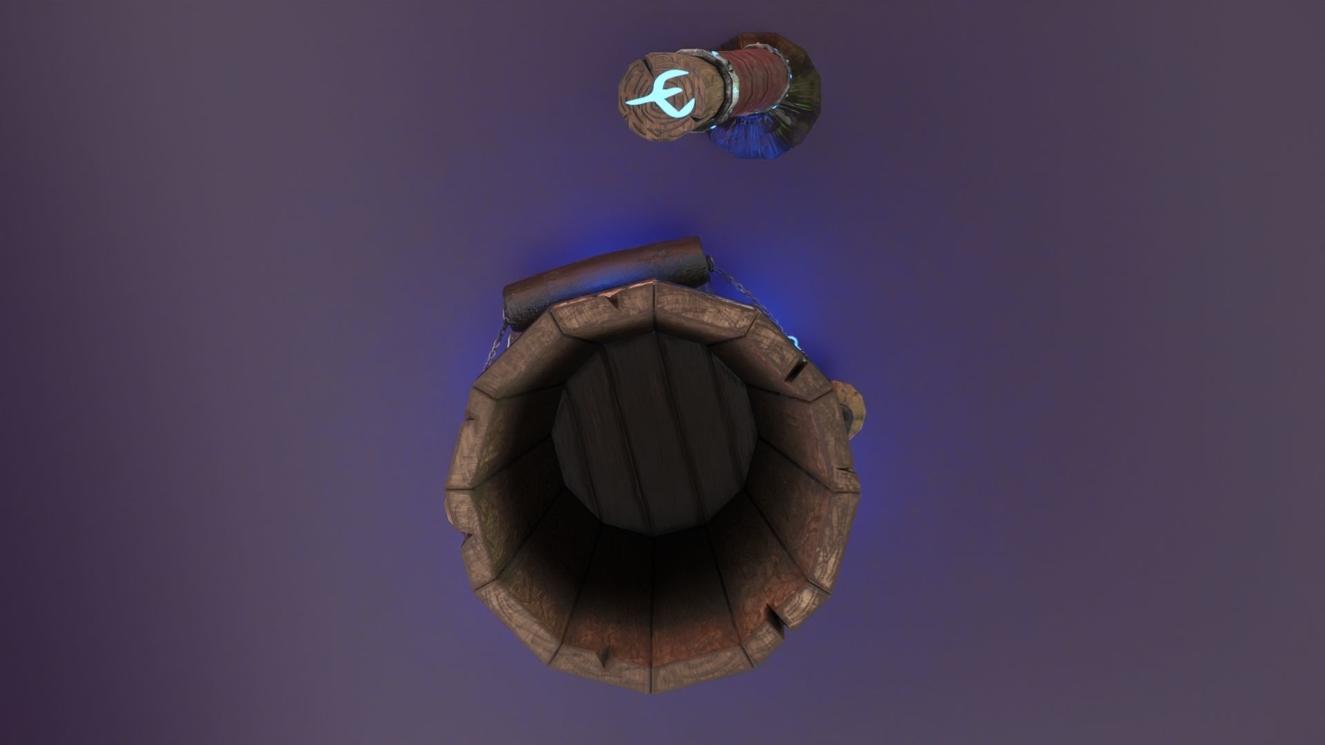 Magic stupa and broom Low-poly 3D model_11