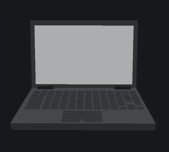 Low Poly Laptop 3D model