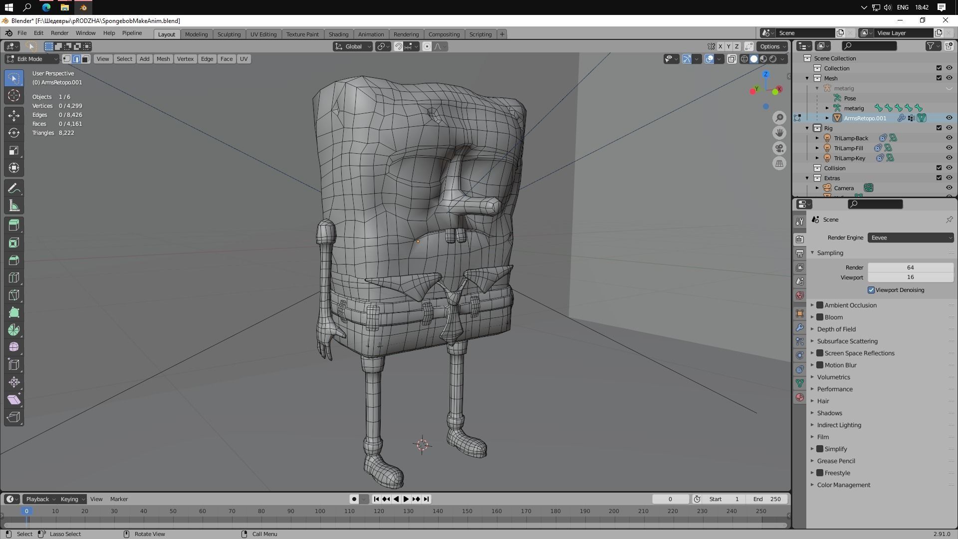 SpongeBob squarepants character 3D model_4
