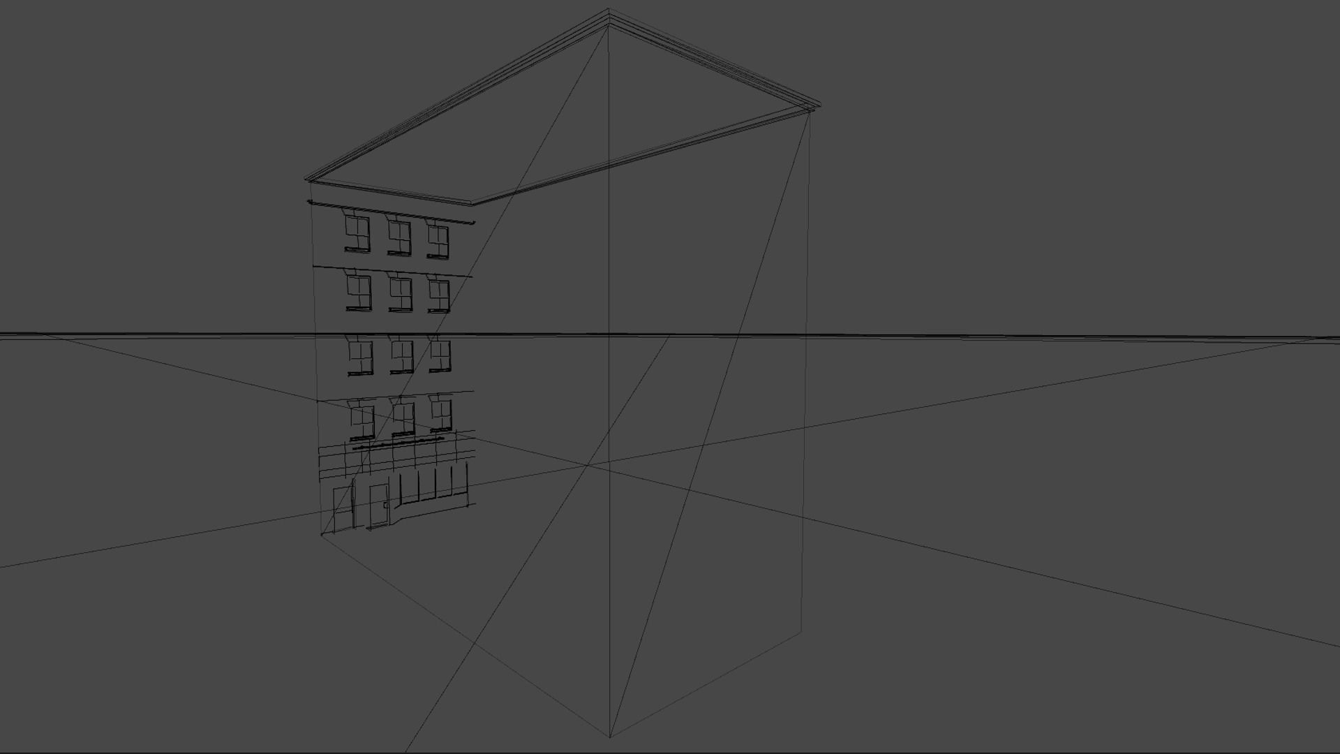 Pack of buildings for the game Low-poly 3D model_23