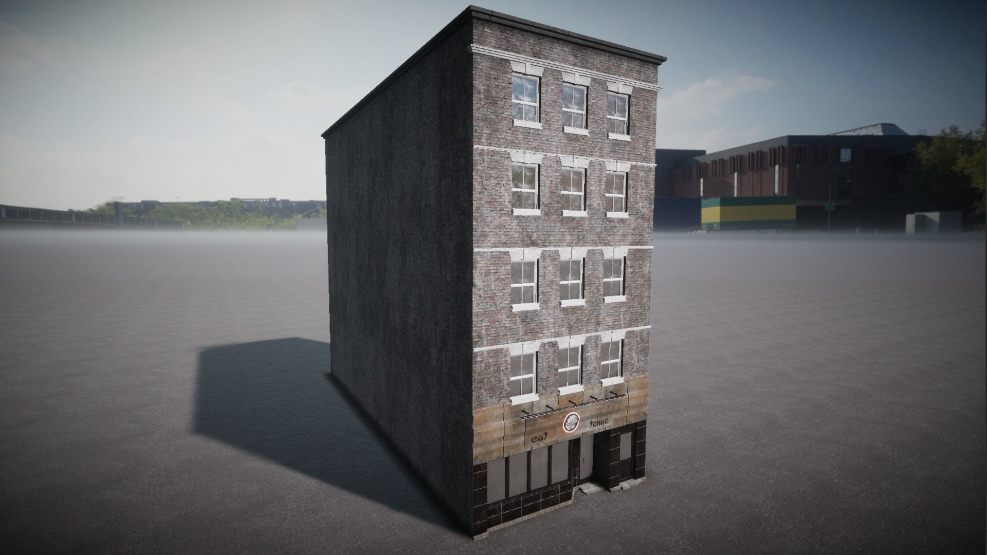 Pack of buildings for the game Low-poly 3D model_20