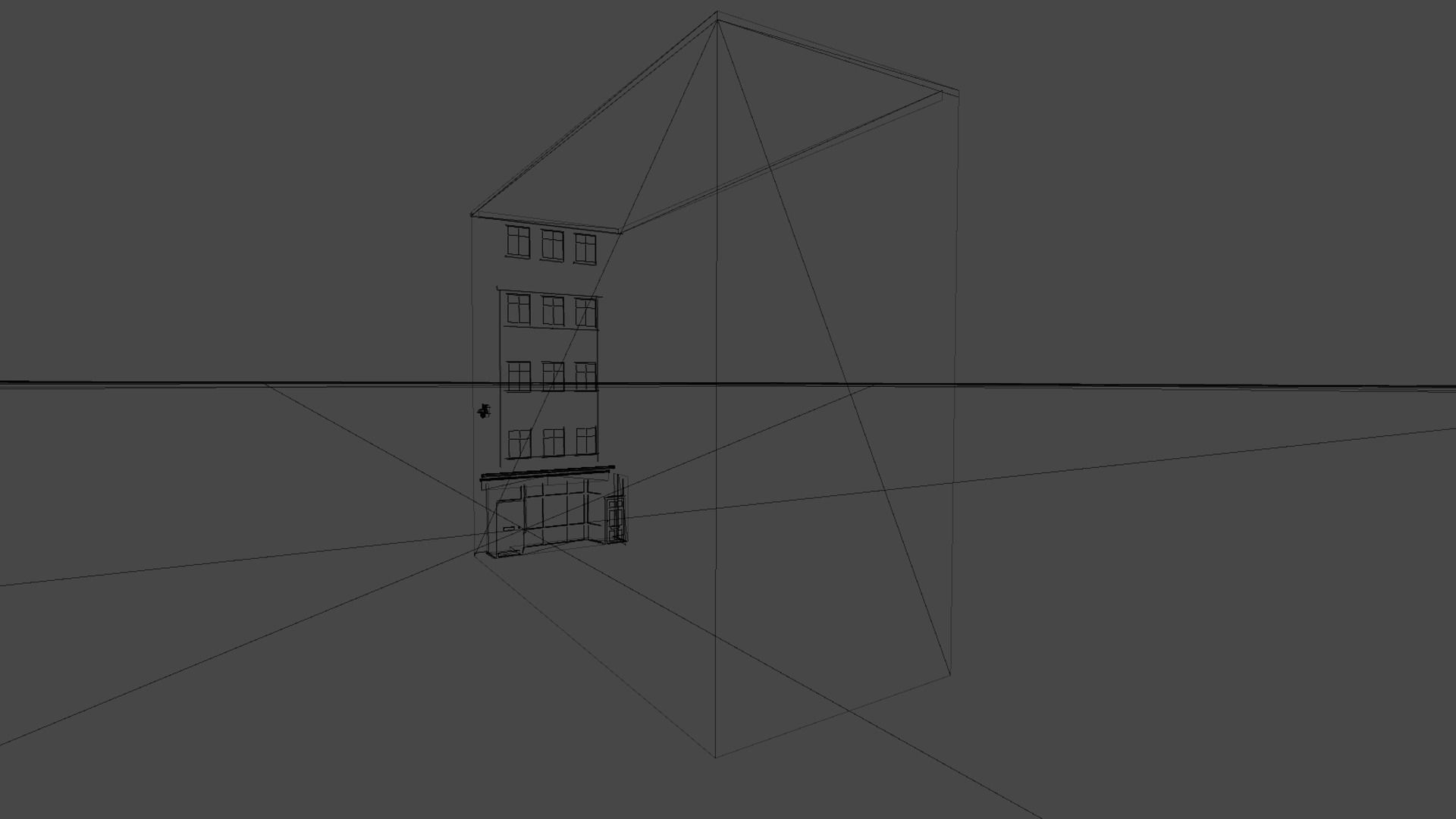 Pack of buildings for the game Low-poly 3D model_15