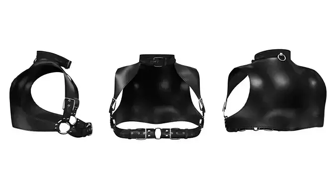 Mens Harness Collar Low-poly 3D model