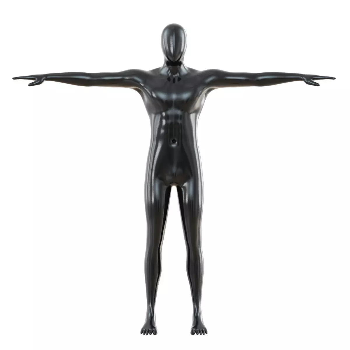 Male mannequin in T-pose 3D model_0